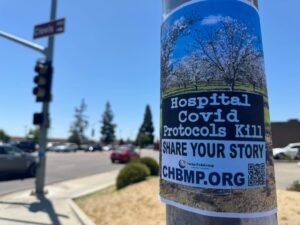 CHBMP poster on pole